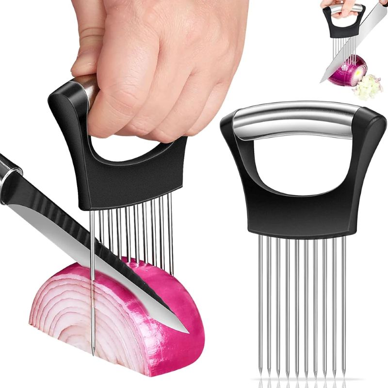 Onion Holder Slicer - Support de découpe d'oignons en acier