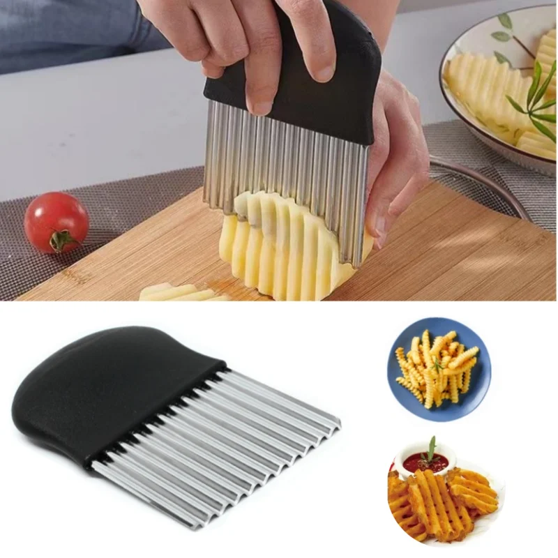 Onion Holder Slicer - Coupe-pommes de terre en acier inoxydable,