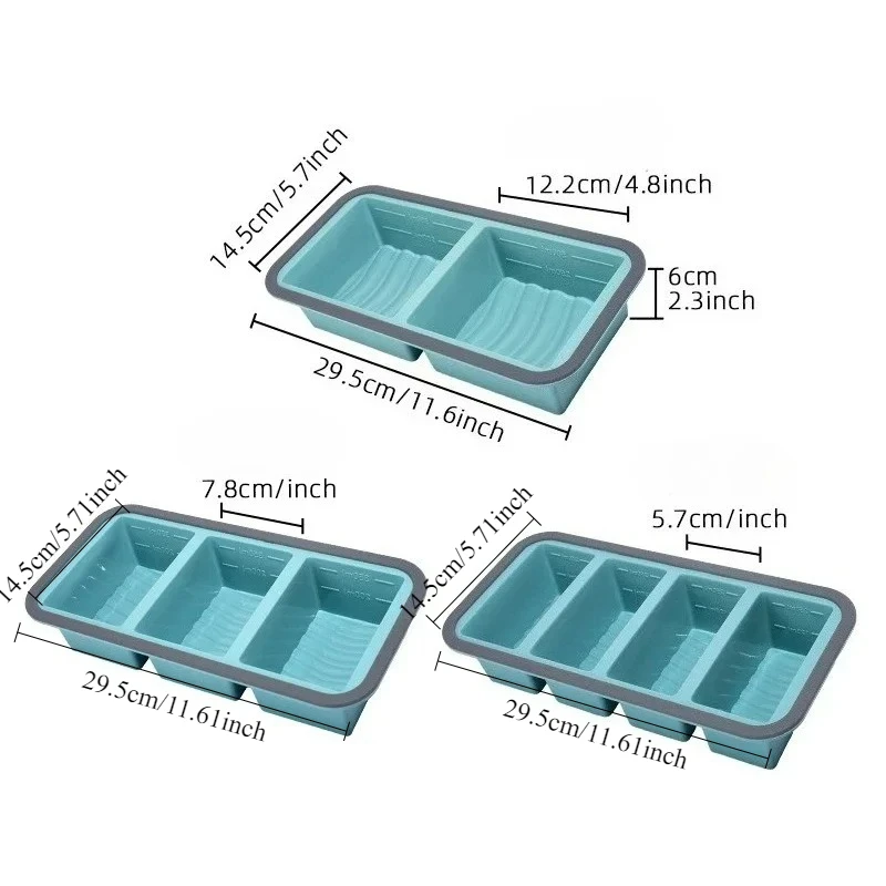 Meal Prep Soup - Bac à congélation en silicone pour