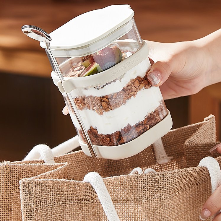 Overnight Oat Jar - Tasse en verre pour porridge de