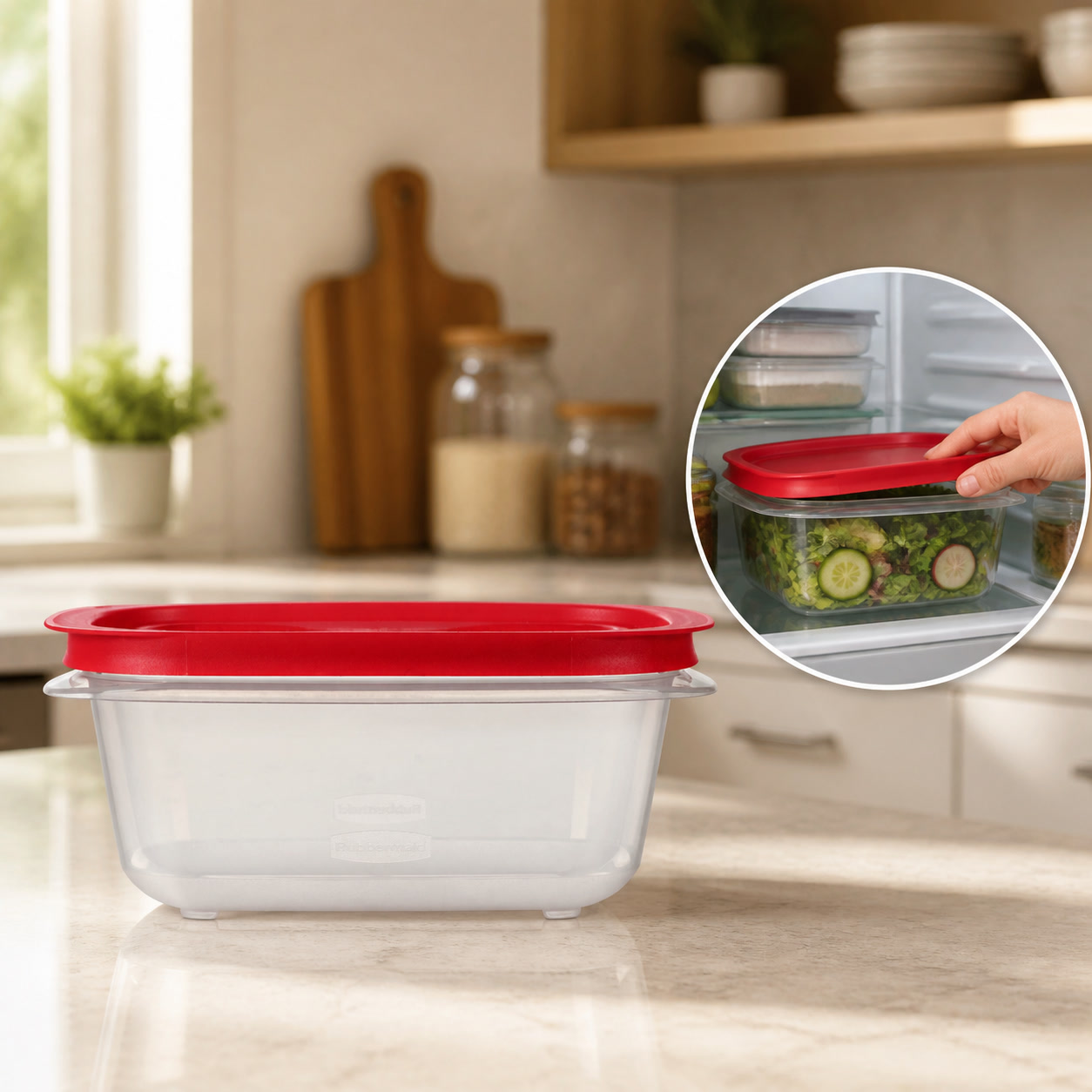 Meal Prep Easy - Contenant alimentaire rectangulaire de 5,26 tasses