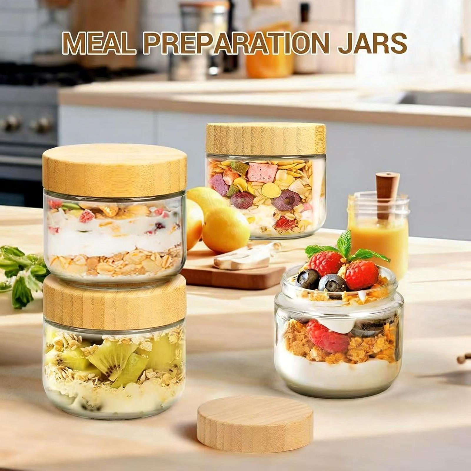 4 bocaux en verre avec couverc - Overnight Oat Jar avis et prix