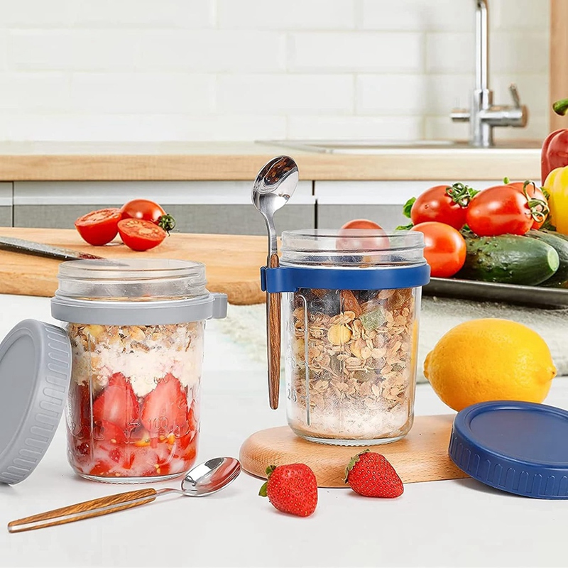 Lot de 4 contenants pour overn - Overnight Oat Jar avis et prix