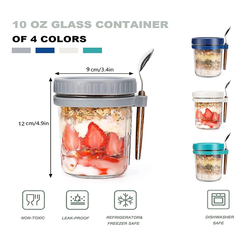 Lot de 4 contenants pour overn - Overnight Oat Jar avis et prix