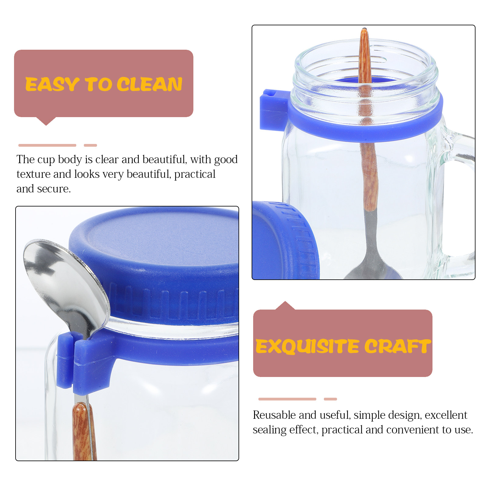1 ensemble de pots en verre po - Overnight Oat Jar avis et prix