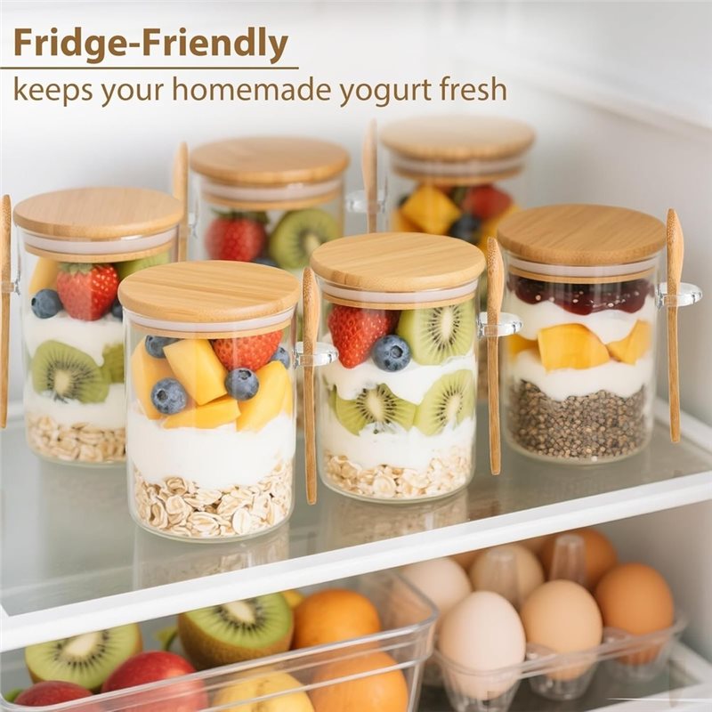 AB46-1Set/6Pcs Pot à Avoine Nu - Overnight Oat Jar avis et prix