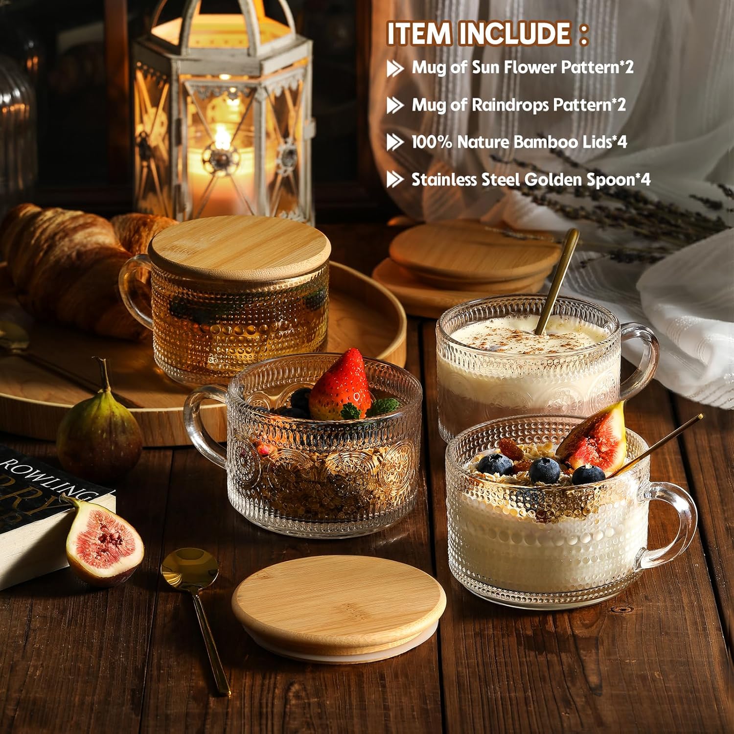 Ensemble cadeau de 4 tasses à  - Overnight Oat Jar avis et prix