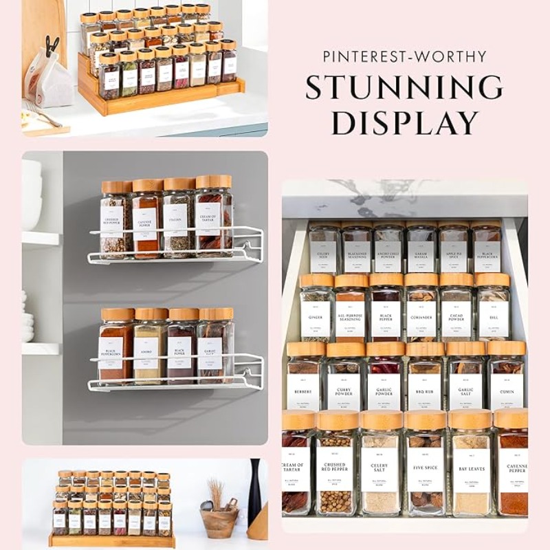 Ensemble de pots à épices carr - Spice Jar Labels avis et prix