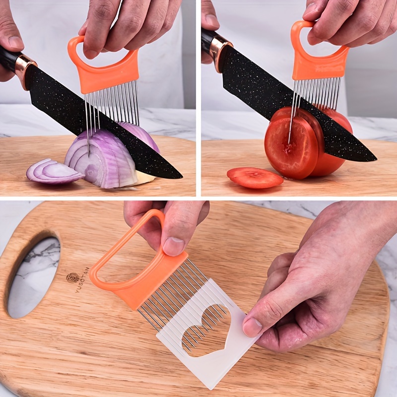 1/4PC Aiguille à oignon en aci - Onion Holder Slicer avis et prix