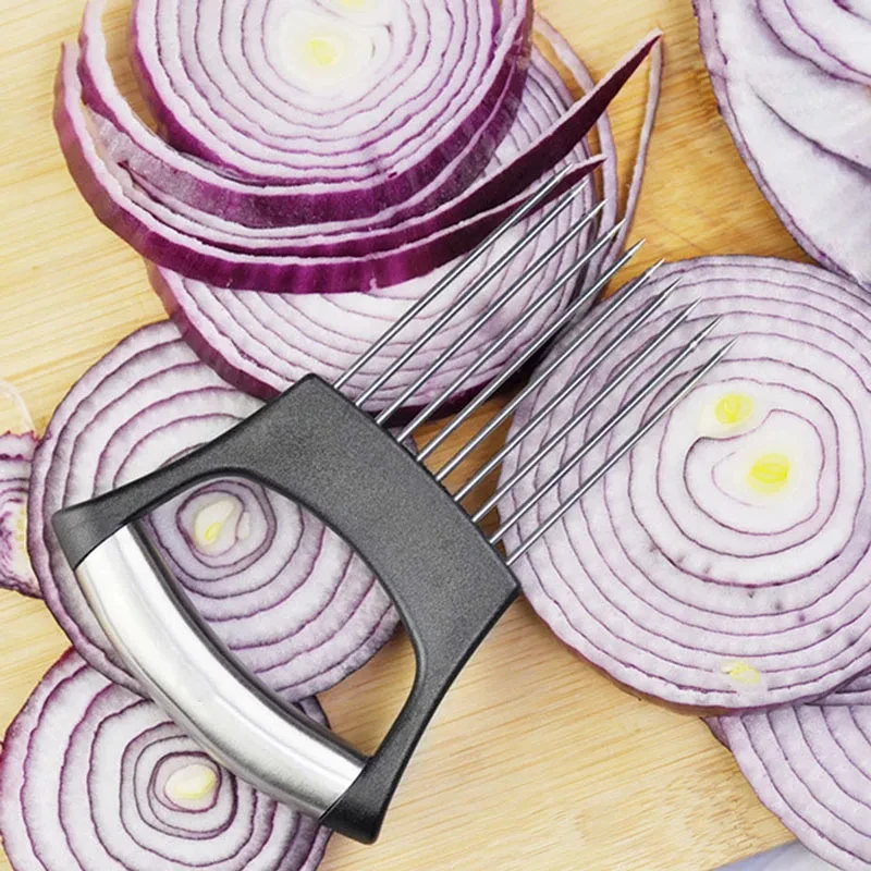Porte-coupe-oignon en acier in - Onion Holder Slicer avis et prix