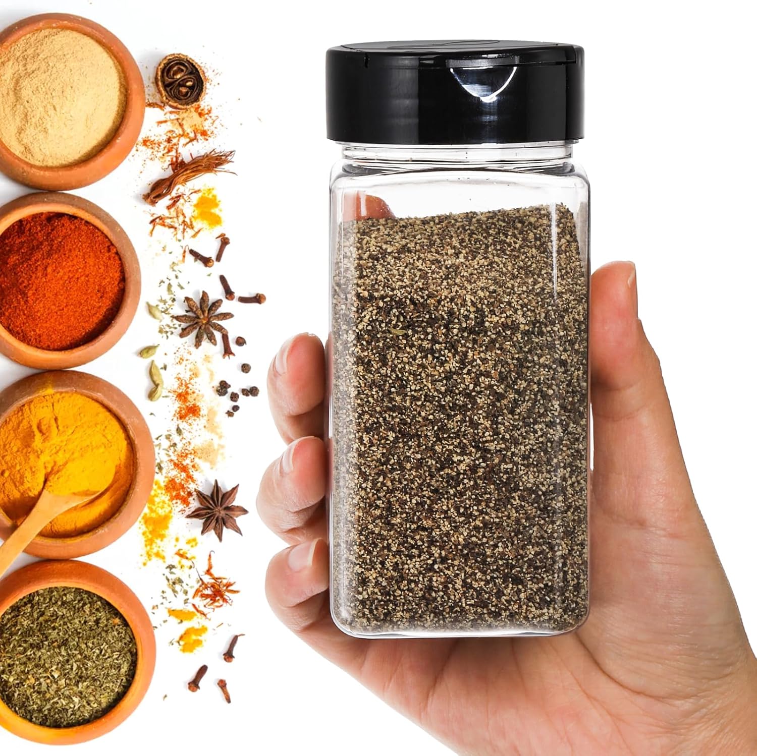 Grands pots à épices carrés en - Spice Jar Labels avis et prix