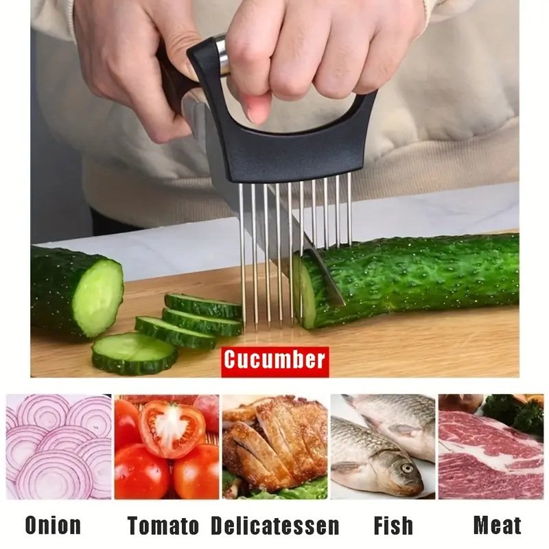 Aiguille à oignon en acier ino - Onion Holder Slicer avis et prix