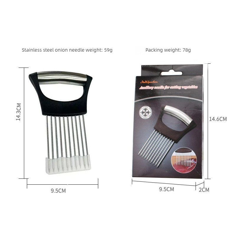 Aiguille à oignon en acier ino - Onion Holder Slicer avis et prix